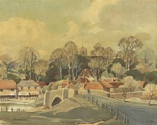 Pulborough West Sussex - Watercolour Painting - F J James - 20th Century