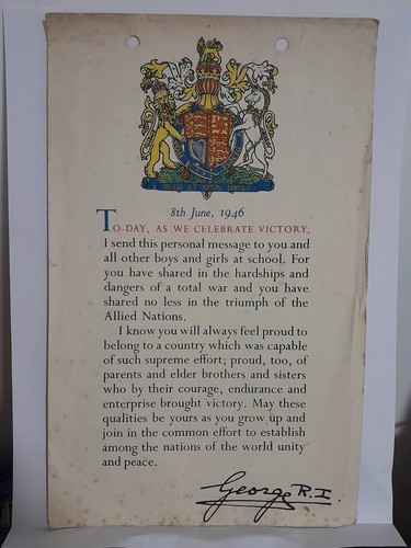 King george letter to - vi,