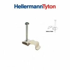 20 x White Metal Cable Clips