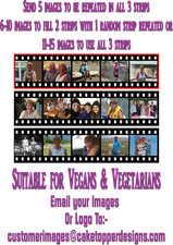 Your Own photo Edible Film Strip | Reel Precut edible icing cake topper |ribbon