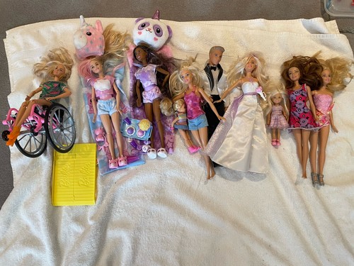 Barbie doll bundle well loved - doll,