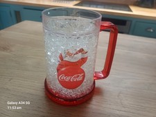COCA COLA Large Plastic Tankard Ice Mug Cup 400ml Christmas Holidays Santa Coke