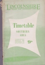 LINCOLNSHIRE BUS TIMETABLE BOOK SOUTHERN AREA SEP 1956