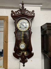 Very Pretty 1980s Highlands Vienna Regulator Style Spring Driven Wall Clock GWO