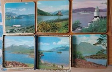 Vintage Scottish Views Table Mats WIN EL WARE 6 Square Set of 6 Unused