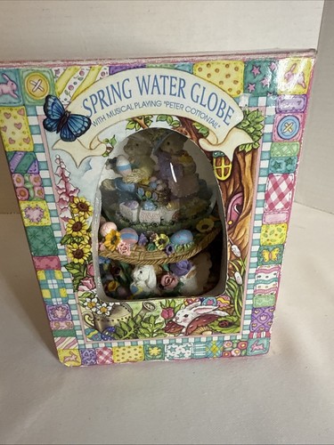 Easter snow globe bunny - easter, snow,