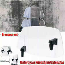 Motorcycle Windshield Motorbike Clip On Wind Screen Deflector Extension Spoiler