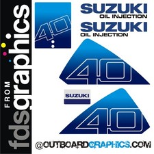 Suzuki DT40hp outboard engine decals/sticker kit