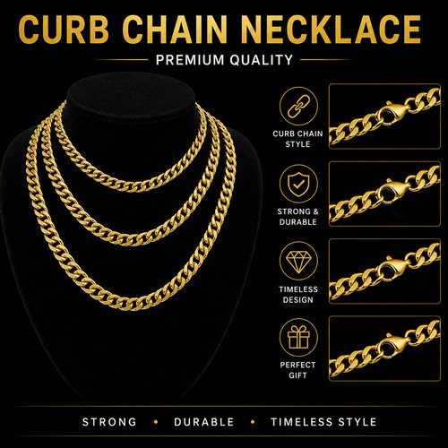 Mens womens gold cuban link - mens,