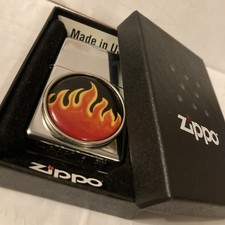 Zippo Lighters? Old Skool 3D Flames Emblem Millennial 2000 XV Stamp Hardly Used