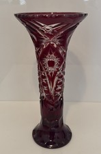 Ruby Red Cut To Clear Crystal