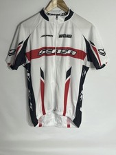 Bio-Racer Cycling Jersey Sensa Full Zip | Men's | White/Red/Black | XL |