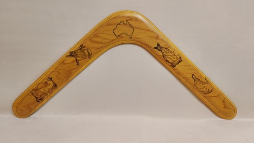 Vintage wooden boomerang - wooden,