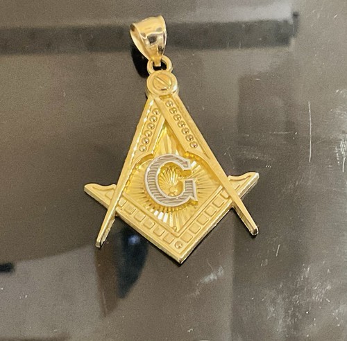 Masonic pendant 10k - 10k, solid