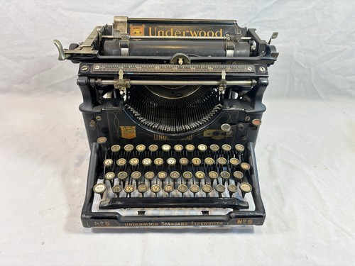 Underwood typewriter number - underwood, 5