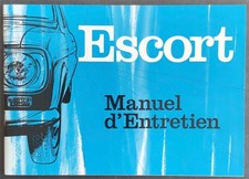 FORD ESCORT Owner's Handbook