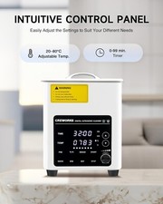 CREWORKS ULTRASONIC 1.2L CLEANER 60W  WITH HEATER/TIMER 7 LEVELS