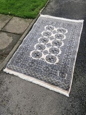 Vintage Knotted Bokhara Wool