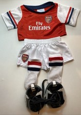 Build a Bear Arsenal FC Red Football Kit Strip Outfit Shorts Top Socks Boots