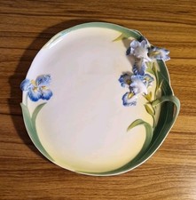Vintage Graff Porcelain Iris Platter Tea Tray Vanity Tray 30cm Diameter