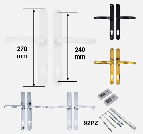 Upvc door handles 92pz - door, sprung