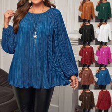 Ladies Long Sleeve Pleated