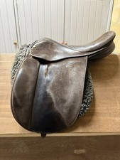 Fylde Emma 18" Full Suede Brown English Leather Show Saddle Close Contact MW