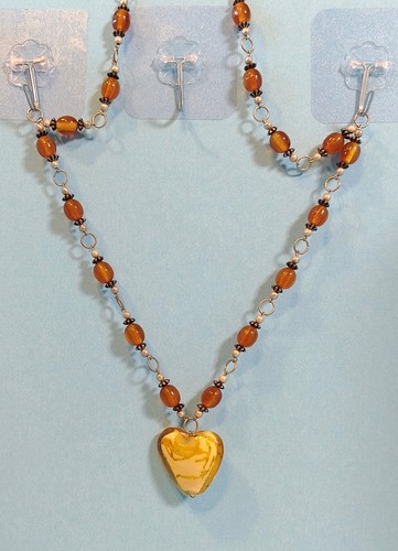 Vintage amber lucite - amber,