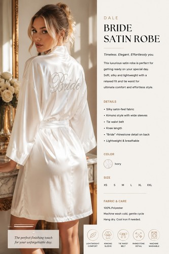Claire bride satin robe one - claire's,