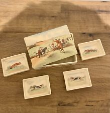 Royal Doulton Fox Hunting - Cigarette / Trinket Box with 4 dishes - RARE 