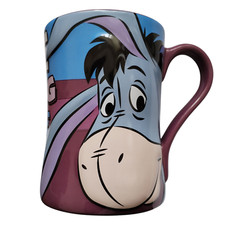 Disney Store Eeyore 3D Coffee Tea Mug Large 450ml Purple - Preloved VGC