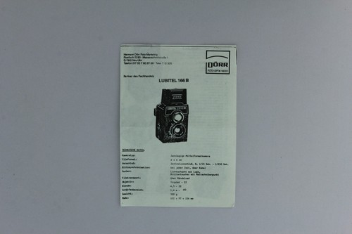 Lubitel 166 manual - lubitel, b