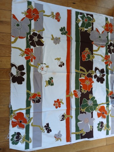 Vintage heals fabric remnant - fabric,