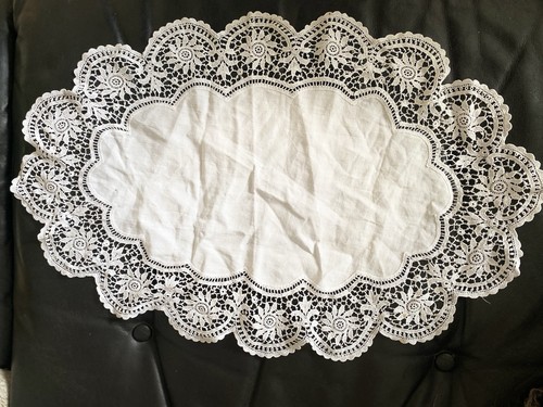 Vintage doily tray - vintage,