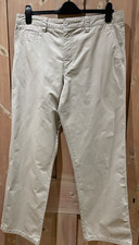 Atlantic Bay Men’s Chino Style Trousers beige/cream W34 L31 (E-53)