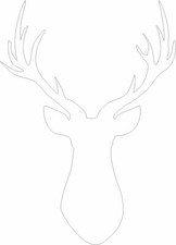 STAG HEAD NATURE DECAL VINYL