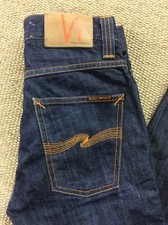 Mens NUDIE W29 L29 Slim Jim Blue Denim Slim Jeans VGC