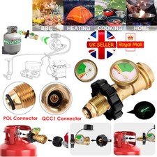 POL to QCC1 Propane Tank Adapter High Low Gas Pressure Gauge Level Indicator UK