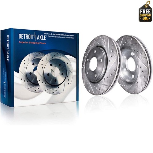 Front drilled rotors - drilled,