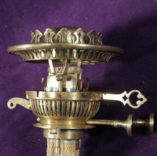 ANTIQUE MESSENGERS DUPLEX No2 BRASS OIL LAMP BURNER GALLERY EXCELLENT