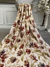 LAURA ASHLEY GOSFORD PAPRIKA LINEN MTM THERMAL LINED DOOR CURTAIN ~53”Wx83”L~