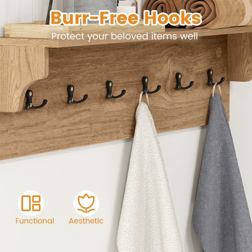 Wooden wall coat rack - wall,