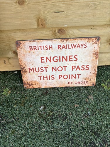 British railways notice steel - british,