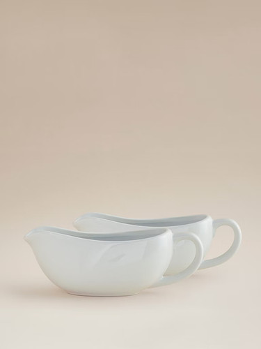 White porcelain gravy - white, boats