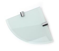 Glass Shelves Wall Mounted White Toughened Corner Various Chrome Supports