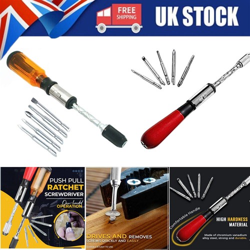 Push pull ratchet - pull, screwdriver