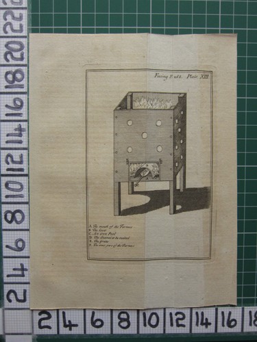1758 antique print furnace - antique,