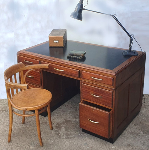 Art deco mahogany desk by - an,