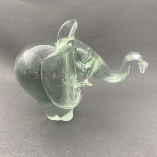 Vintage ngwenya glass elephant - vintage,