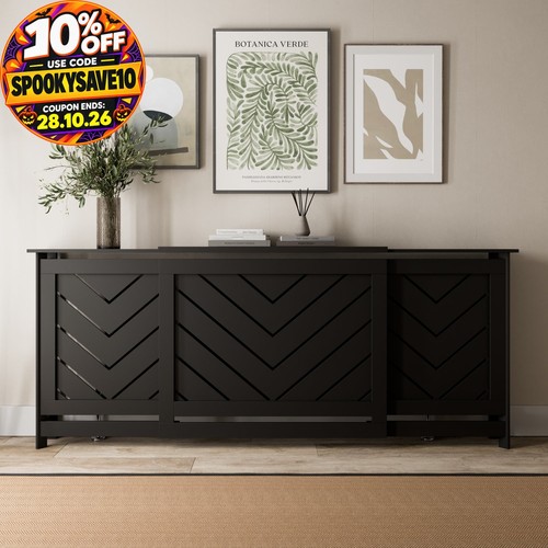Radiator cover black modern - cover,